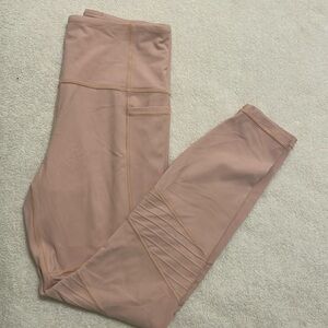 Athleta Inclination Moto Tight size medium pink blush color